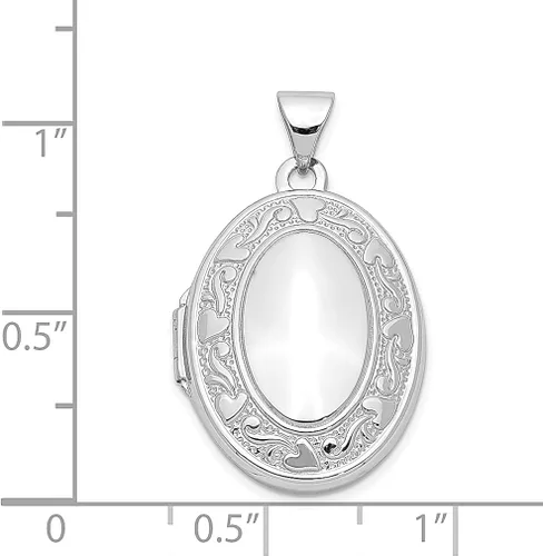 Vista 5 de ICE CARATS Collar con medallón de foto personalizado ovalado de oro blanco de 14 quilates, joyería fina para mujer, regalos para ella