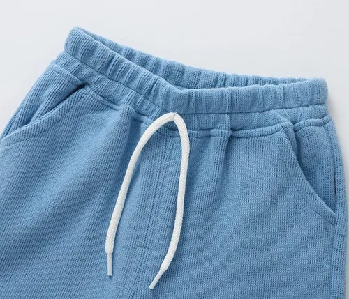 Vista 4 de Pantalones deportivos para bebés y niños pequeños, ropa para niños, color liso, pantalones deportivos con cintura elástica, pantalones deportivos