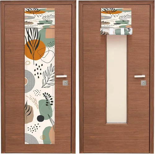 Vista 8 de Leinuosen 2 piezas cortinas cubiertas para puerta y ventana de aula, cortinas opacas de bloqueo para puertas de vidrio, cobertura de ventanas