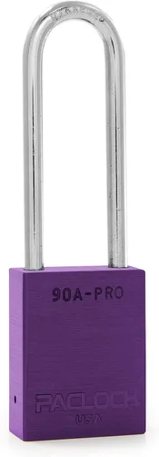 Vista 46 de PACLOCK Candado de la serie 90A-PRO, compre American Act obediente, aluminio anodizado marrón, cilindro de 7 pines de alta seguridad con 1 llave por