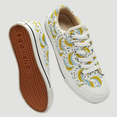 Vista 5 de VERDASCO Zapatos deportivos de lona casuales para mujer, con plantilla gruesa, cómodos, para caminar, zapatos de tenis para mujer