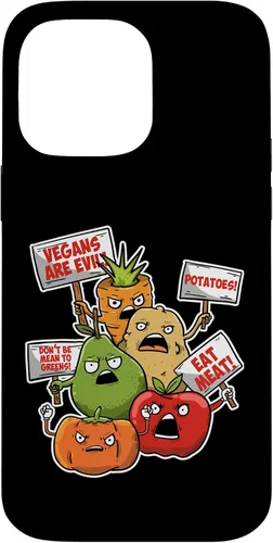 Vista 21 de iPhone 16 Veggie Protest Funny Sayings Vegetable Puns Vegan Jokes Gift Case