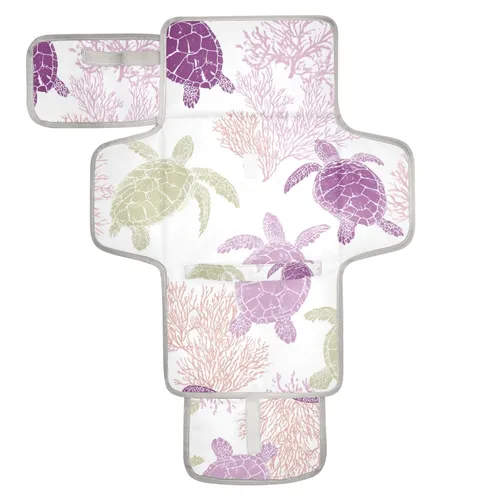 Vista 50 de Cambiador de pañales portátil con estampado de vaca beige y negro, impermeable, plegable, tapete cambiador de pañales de viaje para bebés, regalos