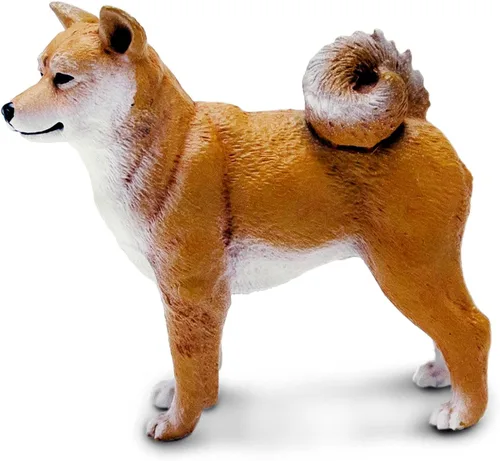 Vista 4 de Safari Ltd. Figura Shiba Inu – Figura realista de perro de plástico de 3 pulgadas – Divertido juguete educativo para niños, niñas y niños a partir