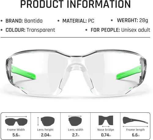 Vista 3 de Lentes de seguridad antivaho con marco ajustable, gafas de protección ocular para hombres y mujeres