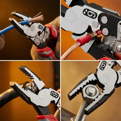 Vista 7 de Locking Pliers 9" Ratcheting Grip for Electrical & Garage Work，1-PC
