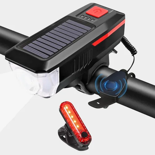 Vista 8 de LEDHOLYT Rechargeable Solar Bike Lights, Night Ultra Bright Bicycle Lights