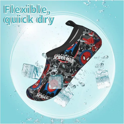 Vista 5 de FANSUN Favorite Superheros - Zapatos de agua para niños ligeros antideslizantes descalzos de secado rápido para deportes piscina playa piscina