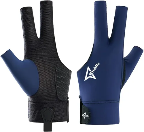 Vista 10 de Guantes de billar para mano izquierda, guantes de billar para mano izquierda, 3 dedos, guante deportivo de billar tallas populares para hombres