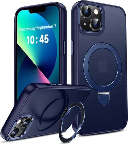 Vista 53 de LeYi Funda para iPhone 11 para MagSafe con soporte magnético, color negro