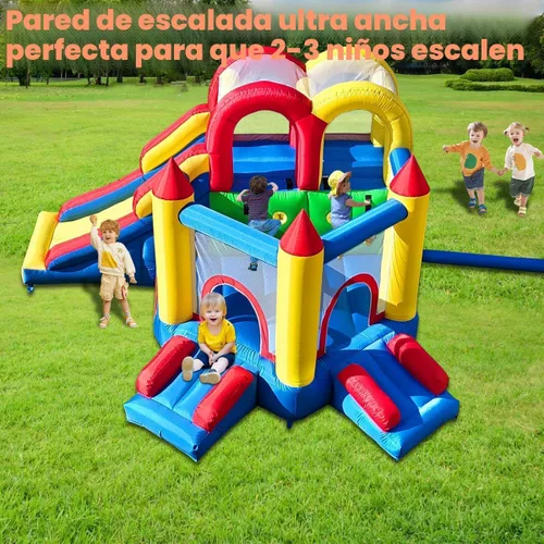 Vista 2 de Umbalir Casa de Rebote Inflable para Niños de 3-8 años, Casa de Rebote Acomoda 4-6 Niños, Diversión Segura para Jugar en Interiores/Exteriores