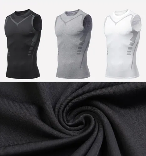 Vista 9 de Biowang 2023 - Camiseta sin mangas con forma iónica ENERGXCEL, chaleco moldeador iónico para hombre