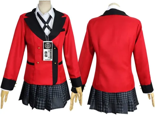 Vista 4 de Disfraz de Halloween para mujer, abrigo de conejo de orejas largas, uniforme escolar, vestido de cosplay