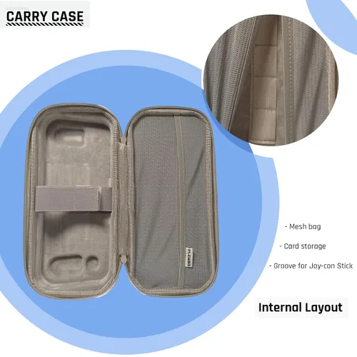 Vista 5 de Plenbo Carrying Case for G-case, Nintendo Switch & Switch OLED, Medium Size, Portable Protective Hard Shell Travel Carry Handbag, White