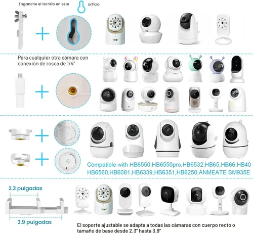 Vista 2 de Soporte de piso para monitor de bebé de 67" para Nanit Pro, Flex