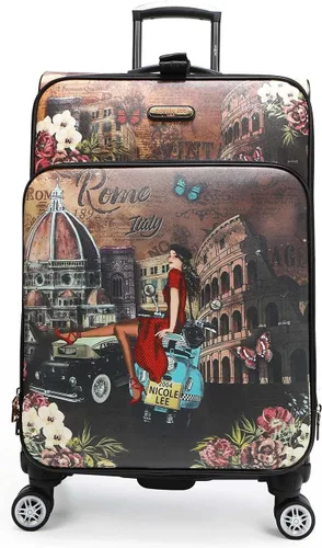 Vista 2 de Nicole Lee Juego de equipaje de 3 piezas, MEMORIA DE ROMA, S, M, L