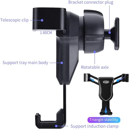 Vista 7 de RAV4 Soporte para teléfono celular compatible con Toyota RAV4 2013-2018, soporte de teléfono manos libres, ajuste personalizado para RAV4, soporte