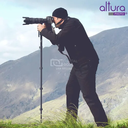 Vista 8 de Altura Photo Monopod para cámara de 62 pulgadas, soporte resistente para cámaras Canon, Nikon, Sony sin espejo y DSLR - Fotografía constante, ligera