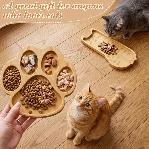 Vista 5 de Sintuff 2 piezas de tablero de charcutería en forma de pata de gato