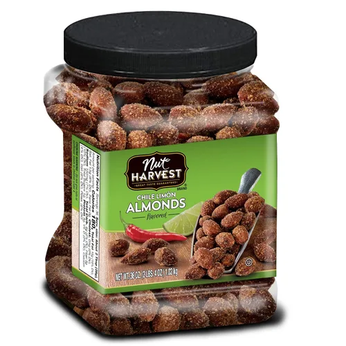 Vista 12 de Nut Harvest - Almendras espolvoreadas con cacao, bote de 36 onzas