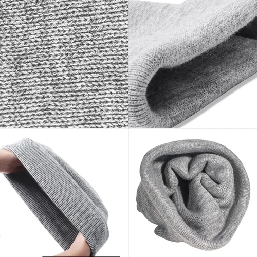 Vista 4 de Gelante Gorro Beanie de Punto Cálido con Dobladillo Liso para Hombres y Mujeres Gorra de Calavera. Azul aguamarina