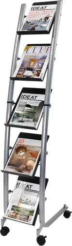 Vista 5 de ALBA Soporte para literatura, 9.4 x 12.6 pulgadas, metal negro (DD5GM)