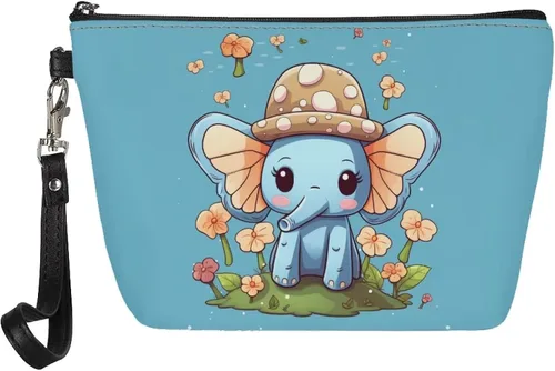 Vista 10 de Upetstory Bolsa de maquillaje de animales, bolso pequeño de cuero para cosméticos de viaje para niñas y mujeres, bolso de mano para lápiz labial