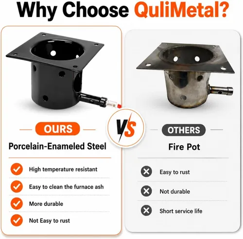 Vista 3 de Kit de repuesto de olla de combustión mejorada y encendedor de varilla caliente para parrillas de pellets Traeger, Pit Boss y Camp Chef, olla