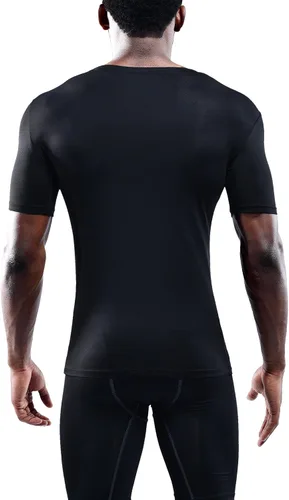Vista 6 de NELEUS Paquete de 3 camisetas de entrenamiento de capa base de compresión atlética para hombre