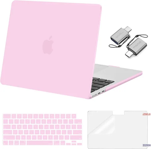 Vista 24 de Mosiso Funda para MacBook Air de 13 y 13.6 pulgadas, 2024, 2023 y 2022, M3 A3113, M2 A2681, Touch ID, carcasa rígida, cubierta de teclado, protector