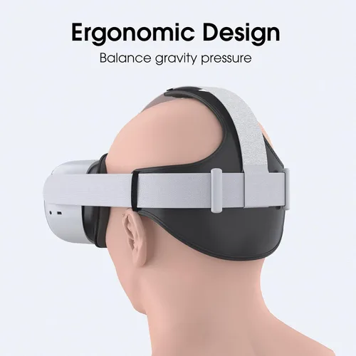 Vista 7 de Smatree Head Cushion T-Shaped Compatible with Quest 2 Elite Strap, Balance Gravity Pressure, Soft PU Material Replacement Cushion Compatible for