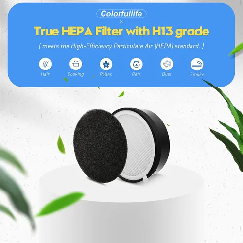 Vista 3 de Colorfullife Paquete de 3 filtros de repuesto LV-H132 compatibles con filtro de purificador de aire LEVOIT LV-H132, filtro True HEPA H13, filtro
