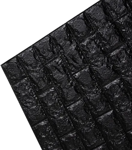 Vista 4 de Calcomanías de pared de ladrillo 3D de 47.2 x 23.6 pulgadas, paneles de espuma autoadhesivos, papel tapiz de ladrillo para sala de estar, fondo