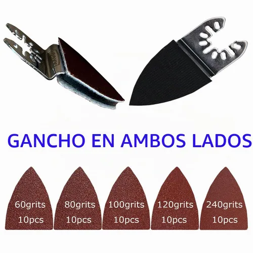 Vista 2 de XXGO Kits de accesorios de almohadillas de lijado multiherramienta oscilantes para dedos de 52 piezas