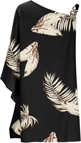 Vista 4 de FQZWONG Vestidos para mujer 2023 casuales hawaianos para salir, vestidos de verano elegantes con vuelo, ropa de verano para fiesta, club nocturno