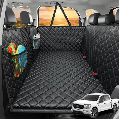 Vista 13 de URPOWER Extensor de asiento trasero para perros, funda de asiento de coche Todo negro