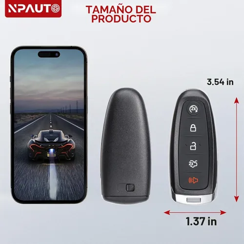 Vista 8 de NPAUTO Llavero compatible con Ford Explorer Edge 2011-2015, Focus 2015-2019, Taurus, Flex, Expedition, Lincoln MKX/MKT/MKS/Navigator, reemplazo