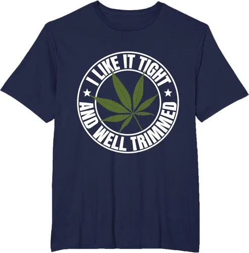 Vista 41 de Weed Cannabis Medical Marihuana I Like It Camiseta ajustada y recortada, Negro, S