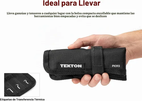 Vista 6 de TEKTON Juego de picos y ganchos puntiagudos con funda (5 piezas) PNH90402 Fabricado en EE. UU
