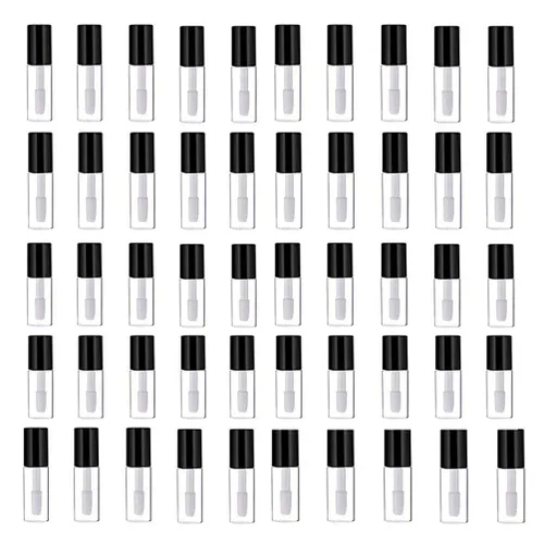Vista 7 de Mydio Paquete de 50 recipientes vacíos de bálsamo labial con tapa dorada para lápiz labial (dorado)