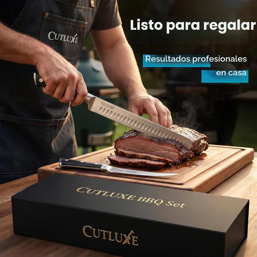Vista 7 de Cutluxe Juego de cuchillos de trinchar para barbacoa y pechuga, rebanar de 12 pulgadas y cuchillo de deshuesar de 6 pulgadas