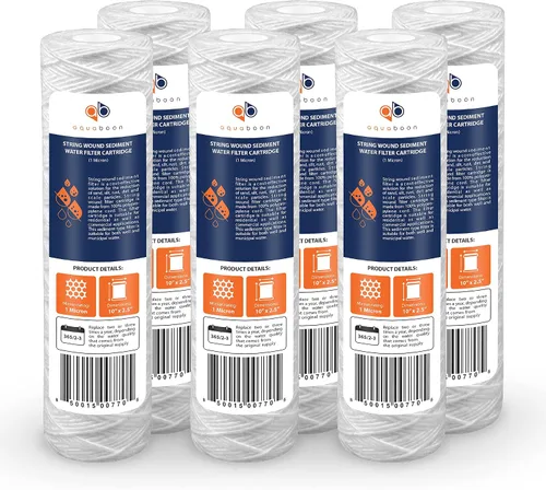 Vista 9 de Aquaboon Whole House - Filtro de agua para heridas de 1 micrón, cartucho de 10 x 2.5 pulgadas para repuesto de filtro de agua de pozo compatible