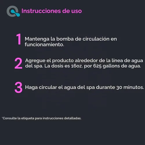 Vista 4 de Control de metal de spa y protector de manchas para proteger superficies de bañera de hidromasaje de 16 oz - Productos químicos para bañera