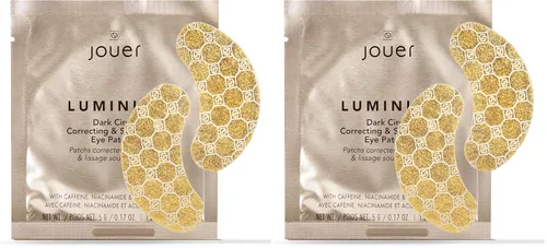 Vista 5 de Jouer Luminize Dark Circle Correcting & Suavizar Parches Ojos, Parche de Ojos de Cafeína para Ojeras e Hinchazón, Parche de Máscara Debajo
