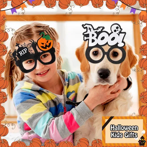 Vista 6 de PARTYWIND Gafas de Halloween para suministros de fiesta de niños, 12 estilos de gafas divertidas de Halloween para fiestas de niños, accesorios