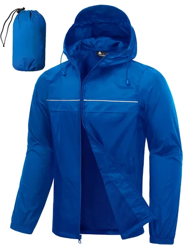 Vista 15 de SWISSWELL Mens Rain Jacket & Coats Packable Lightweight Waterproof Hooded 017-negro