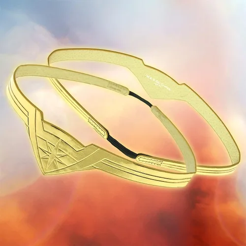 Vista 5 de DC Comics Wonder Woman - Tiara dorada para niñas jóvenes disfraz de superhéroe para cosplay