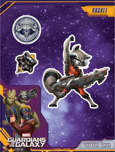 Vista 11 de Marvel Guardianes de la Galaxia Groot Calcomanías – Juego de 3 calcomanías de vinilo para coche, laptop, computadora, monopatín, calcomanías
