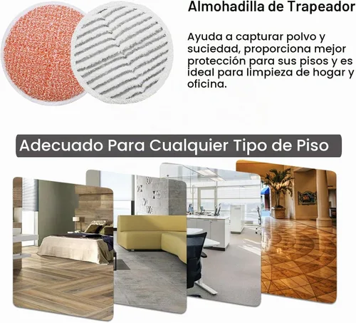 Vista 4 de Almohadillas de repuesto para trapeador Bissell Spinwave: 10 almohadillas para Bissell Spinwave, Spin Wave, Crosswave Expert/Pet/Wireless Hard Floor