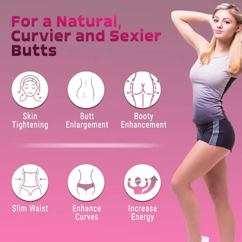Vista 2 de BUTTAHOLIC - Píldoras de ampliación de glúteos femeninos. Mejora de glúteos. Consigue glúteos más grandes y curvos. Potenciador extremo de glúteos.